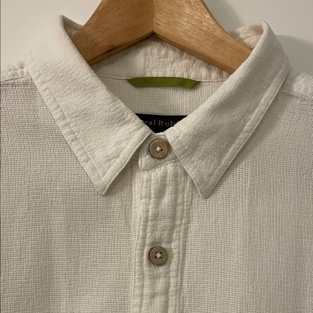Royal Robbins Men's White Short Sleeve Button Down Shirt